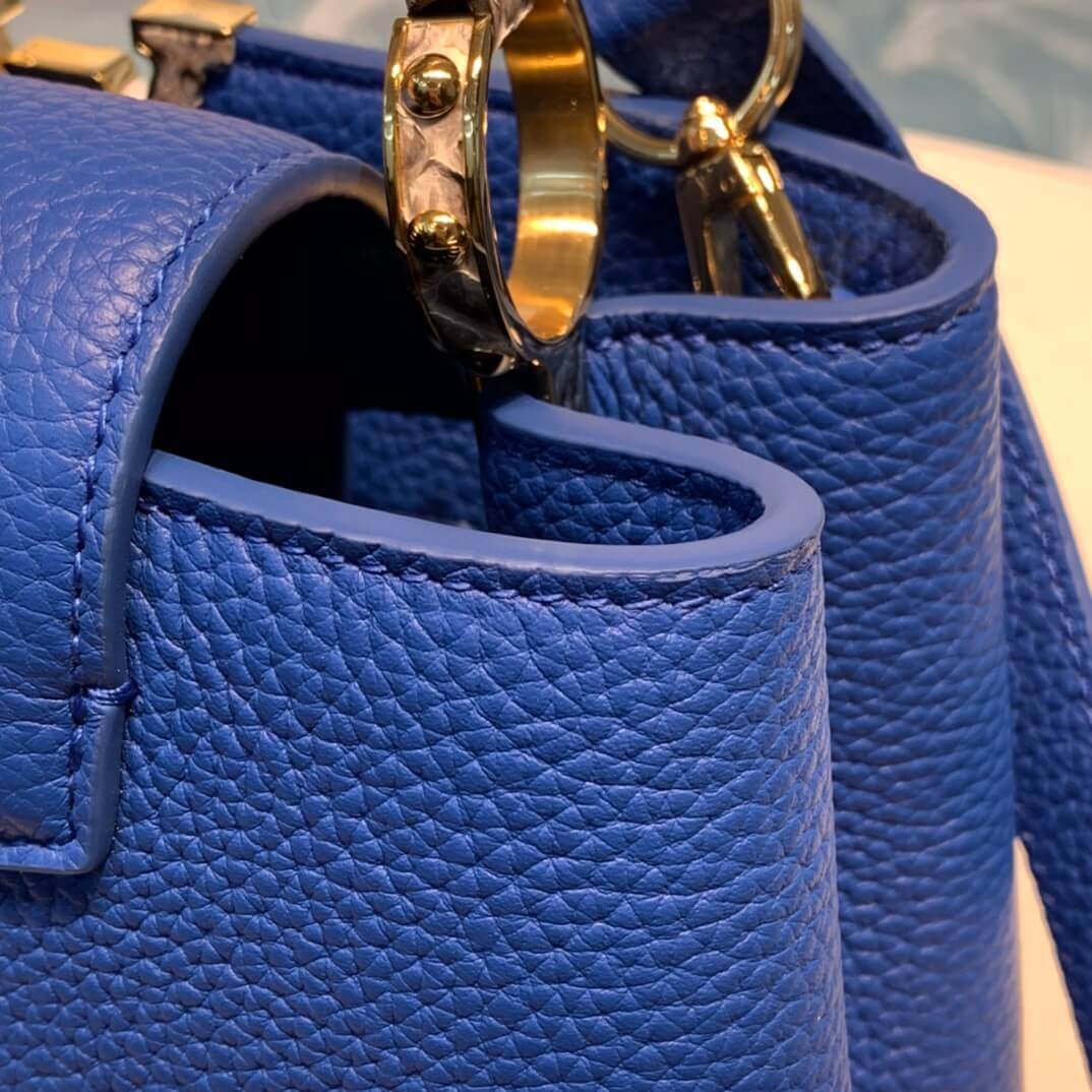 Louis Vuitton Taurillon and Python-skin Capucines BB N98387 N97980