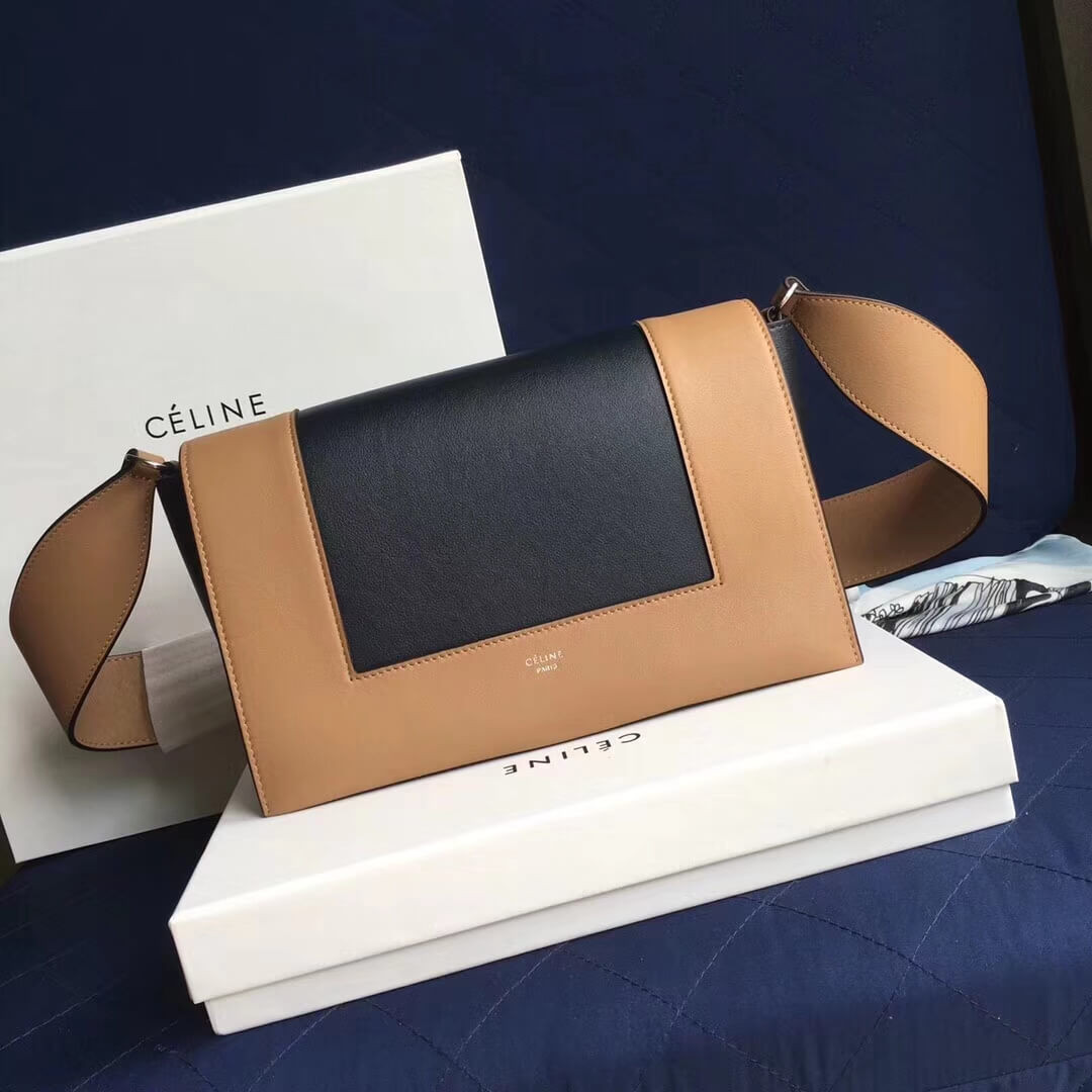 Celine Frame Medium Shoulder Bag 180263 Brown/Black