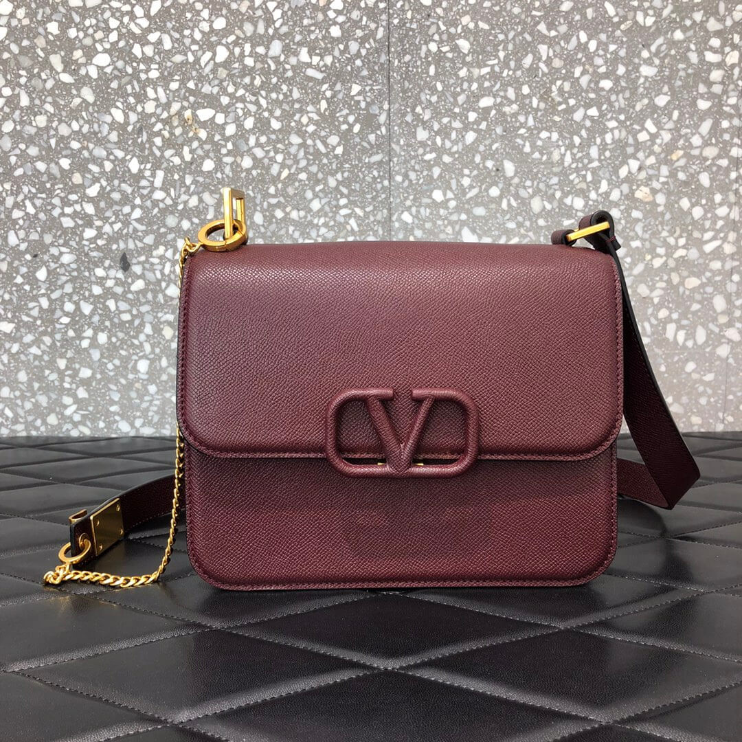 Valentino Garavani Vsling Grainy Calfskin Shoulder Bag 0028