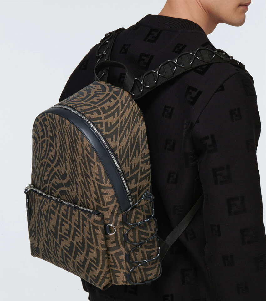 Fendi FF-Vertigo Jacquard Twill Backpack 1859487