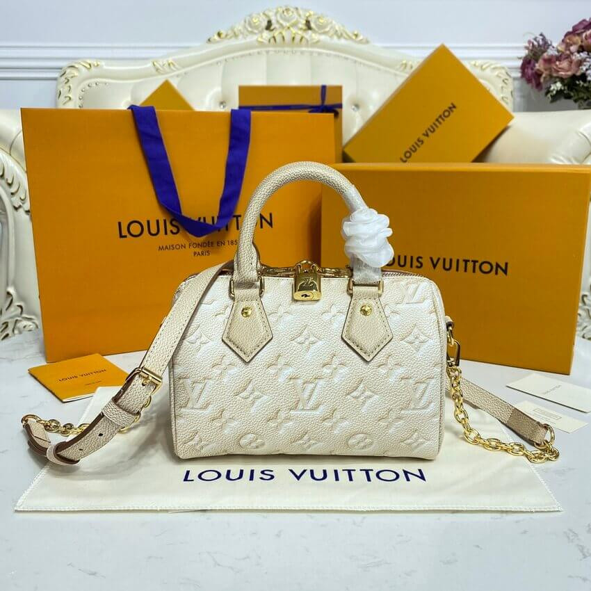 Louis Vuitton Speedy Bandouliere 20 M46163 Pale Beige