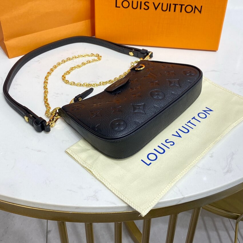 Louis Vuitton Monogram Empreinte Easy Pouch On Strap M80349 Black