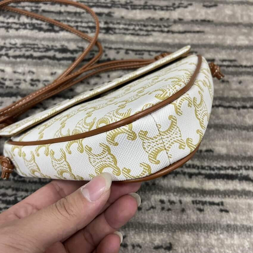 Celine Triangle Bag In Triomphe Canvas With Celine Print 195902