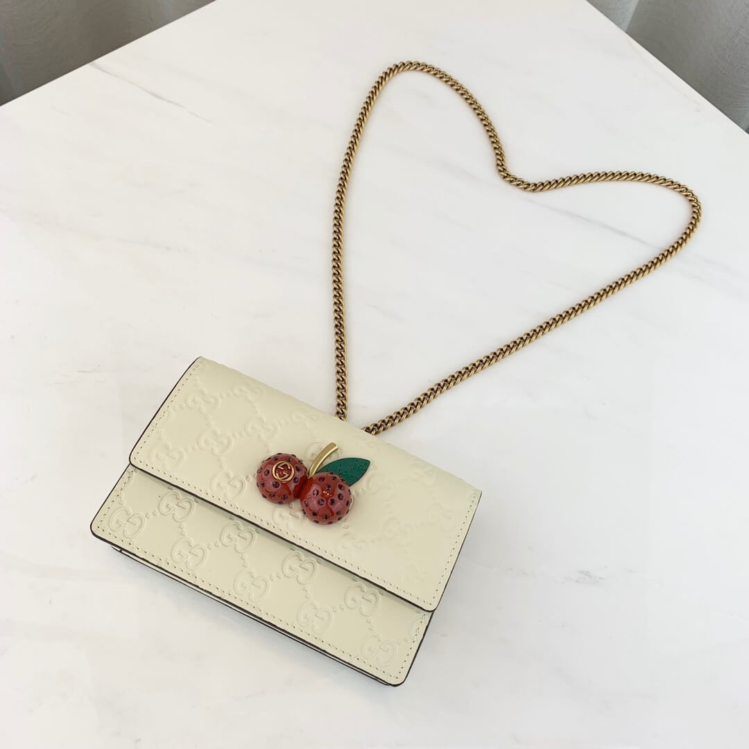 Gucci Signature Mini Bag With Cherries 481291