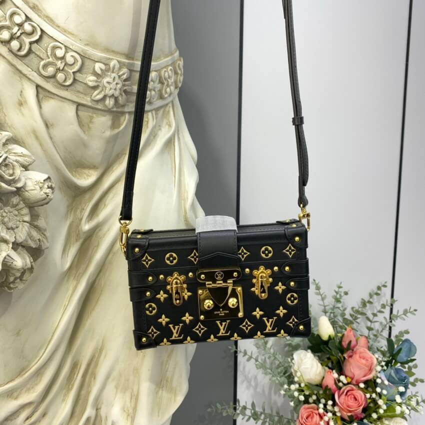 Louis Vuitton Petite Malle Monogram Metal Bag M57817