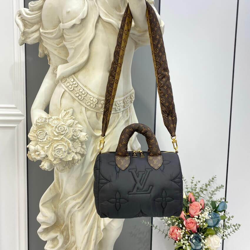 Louis Vuitton Econyl Speedy Bandouliere 25 M59008 Black