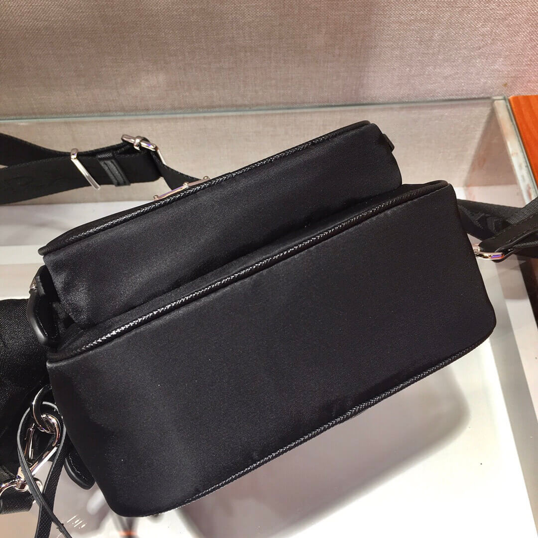 Prada Nylon and Saffiano Leather Camera Bag 1BH017