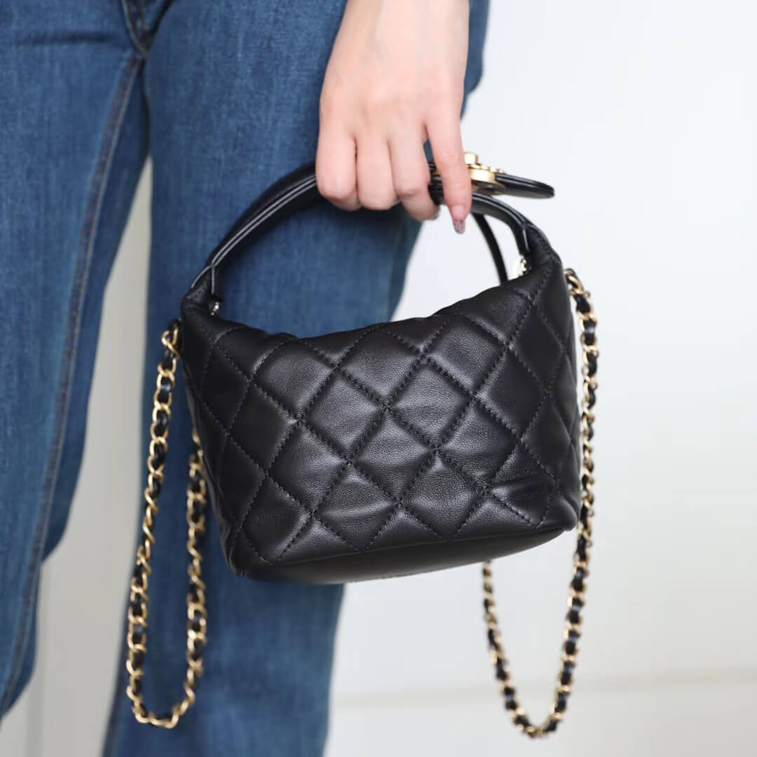 Chanel Small Lambskin Hobo Bag AS1745