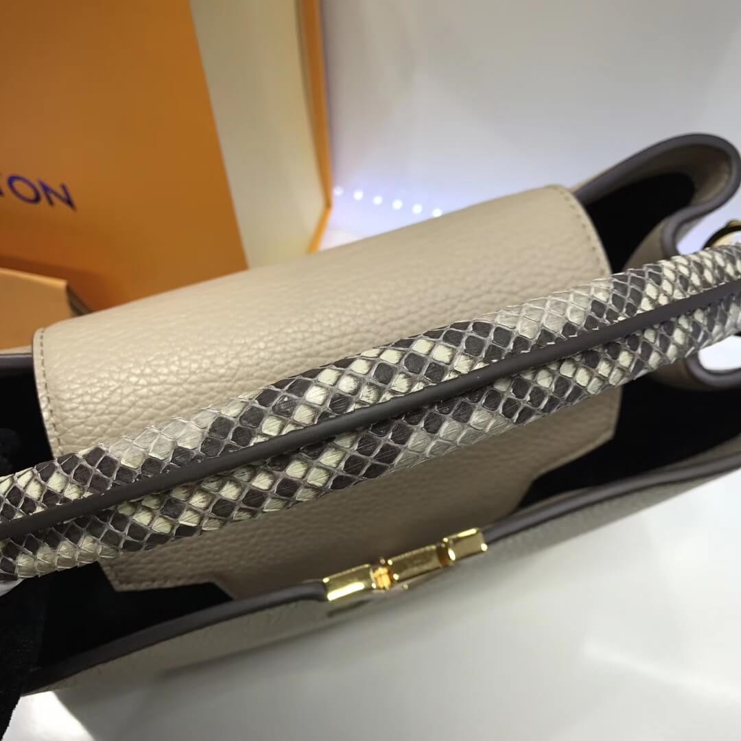 Louis Vuitton Taurillon Leather And Python Capucines MM N91711