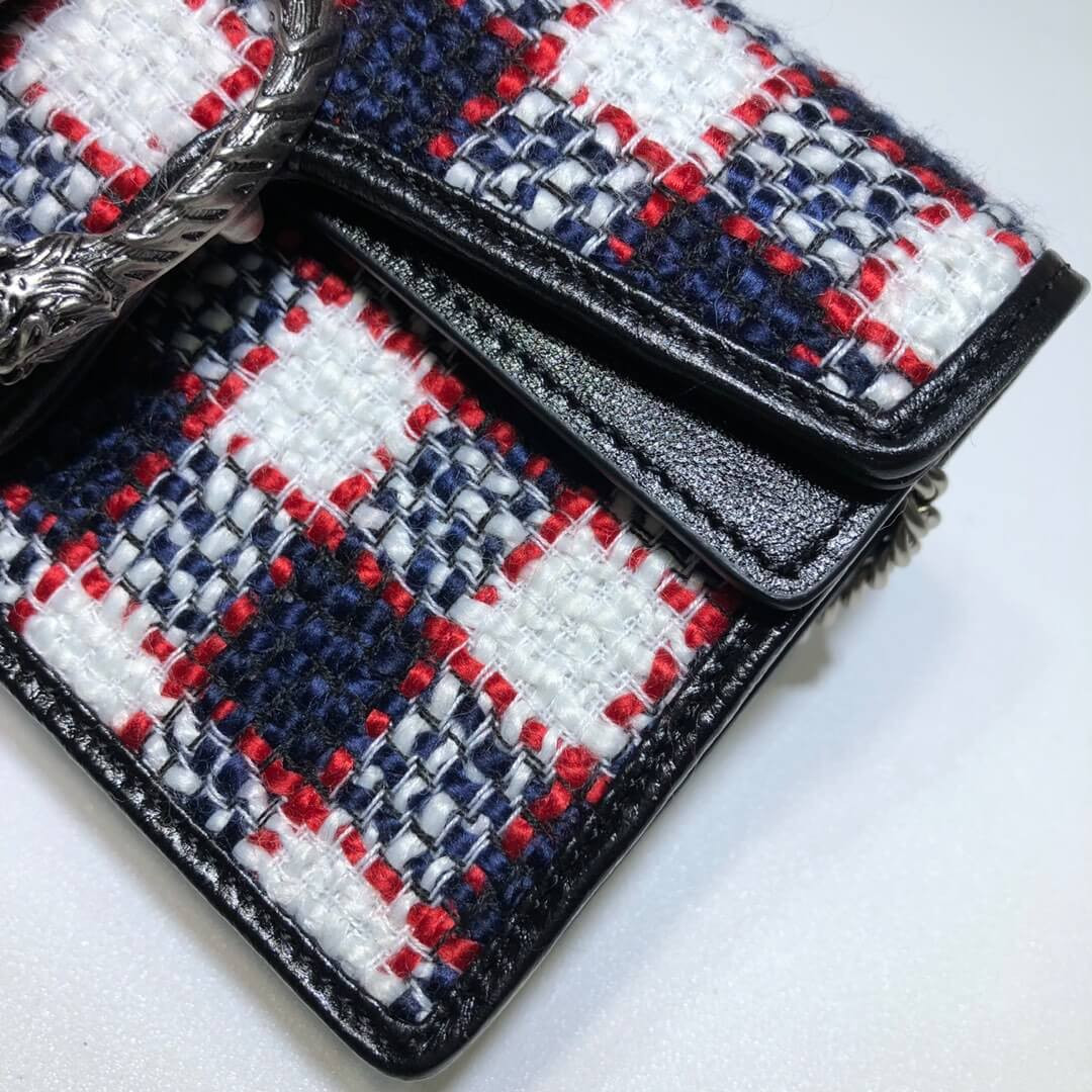 Gucci Dionysus Check Tweed Mini Bag 476432