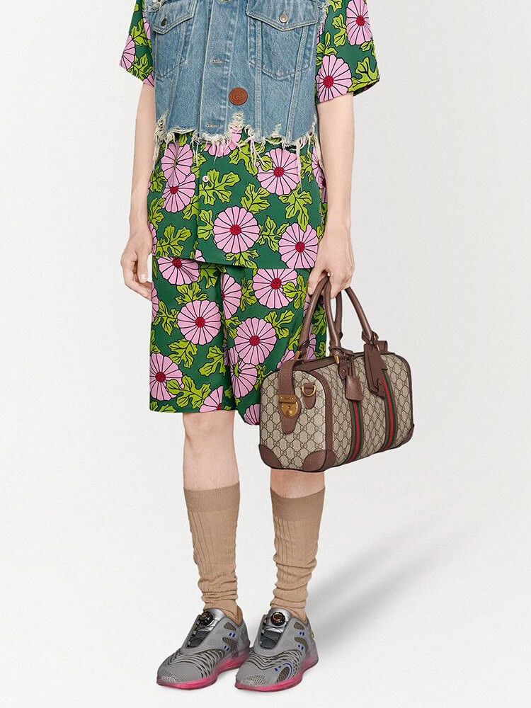 Gucci GG Small Duffel Bag With Web 645017