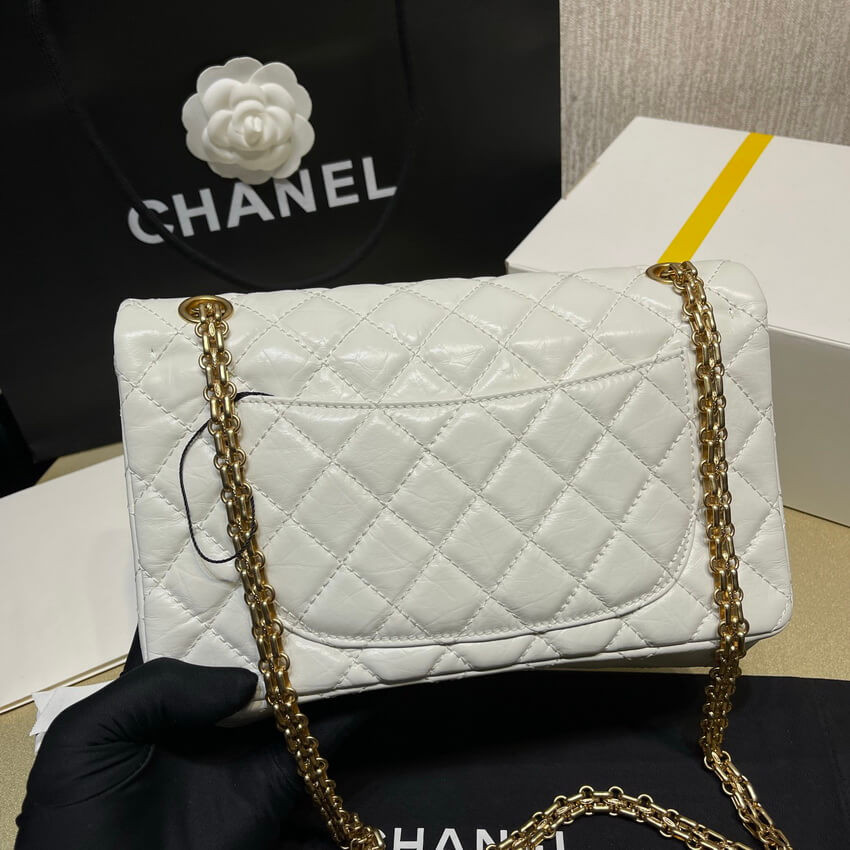 Chanel Quilted Calfskin Leather 2.55 Reissue New York Lucky Charms Flap Bag 37586