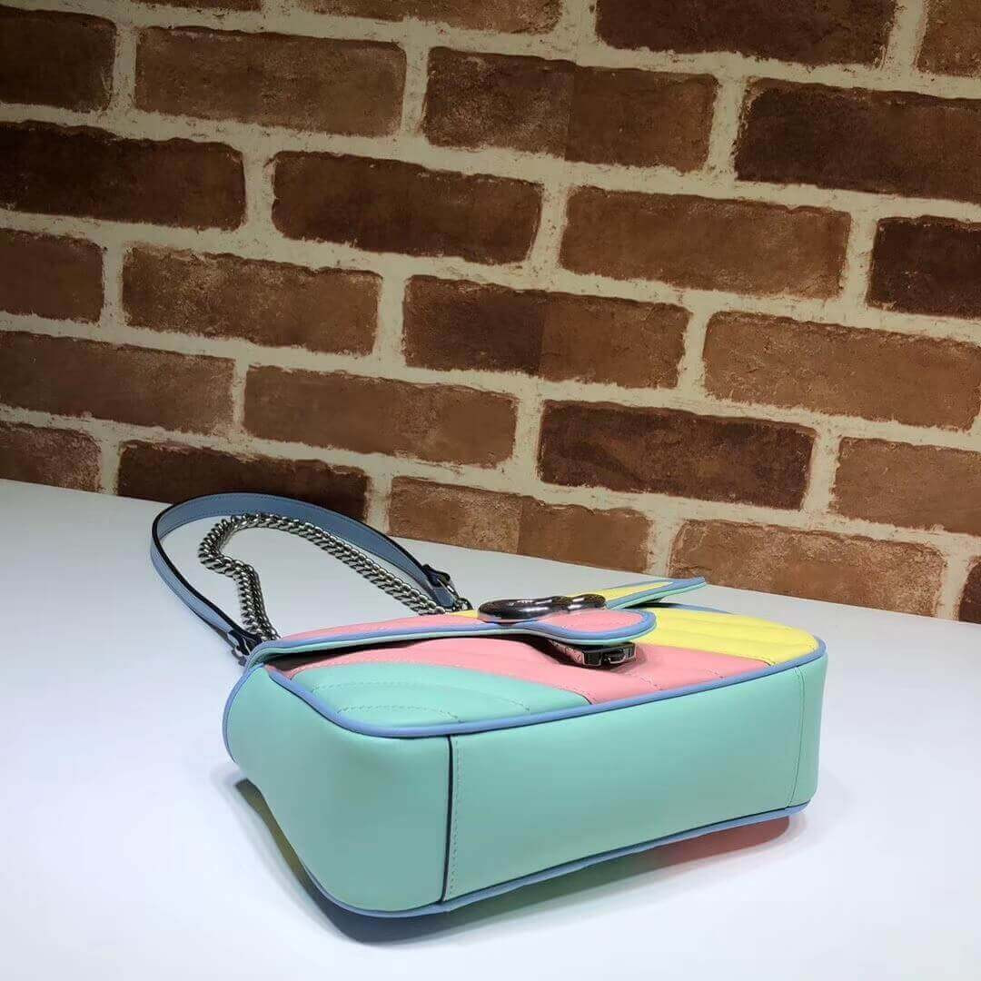 Gucci GG Supreme Mini Bag In Pastel And Rainbow 446744