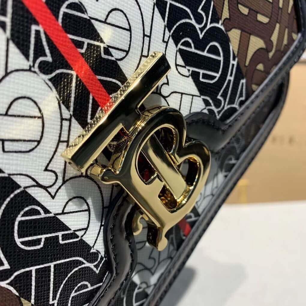 Burberry Small Monogram Stripe E-canvas TB Bag 80193361