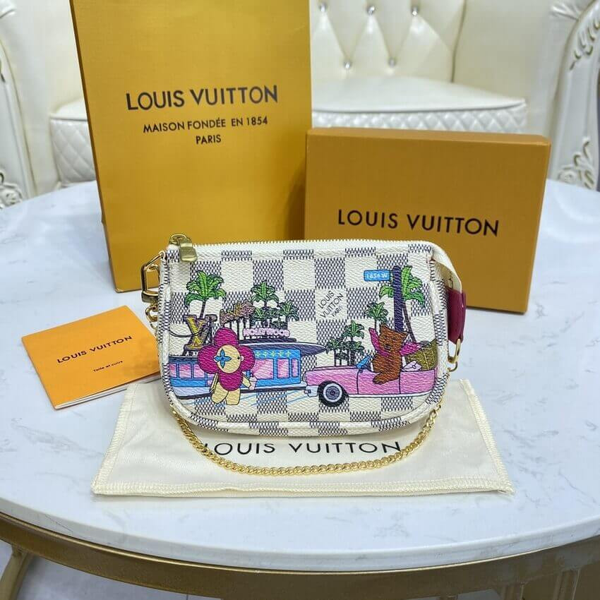 Louis Vuitton Damier Azur Mini Pochette Accessoires N60487