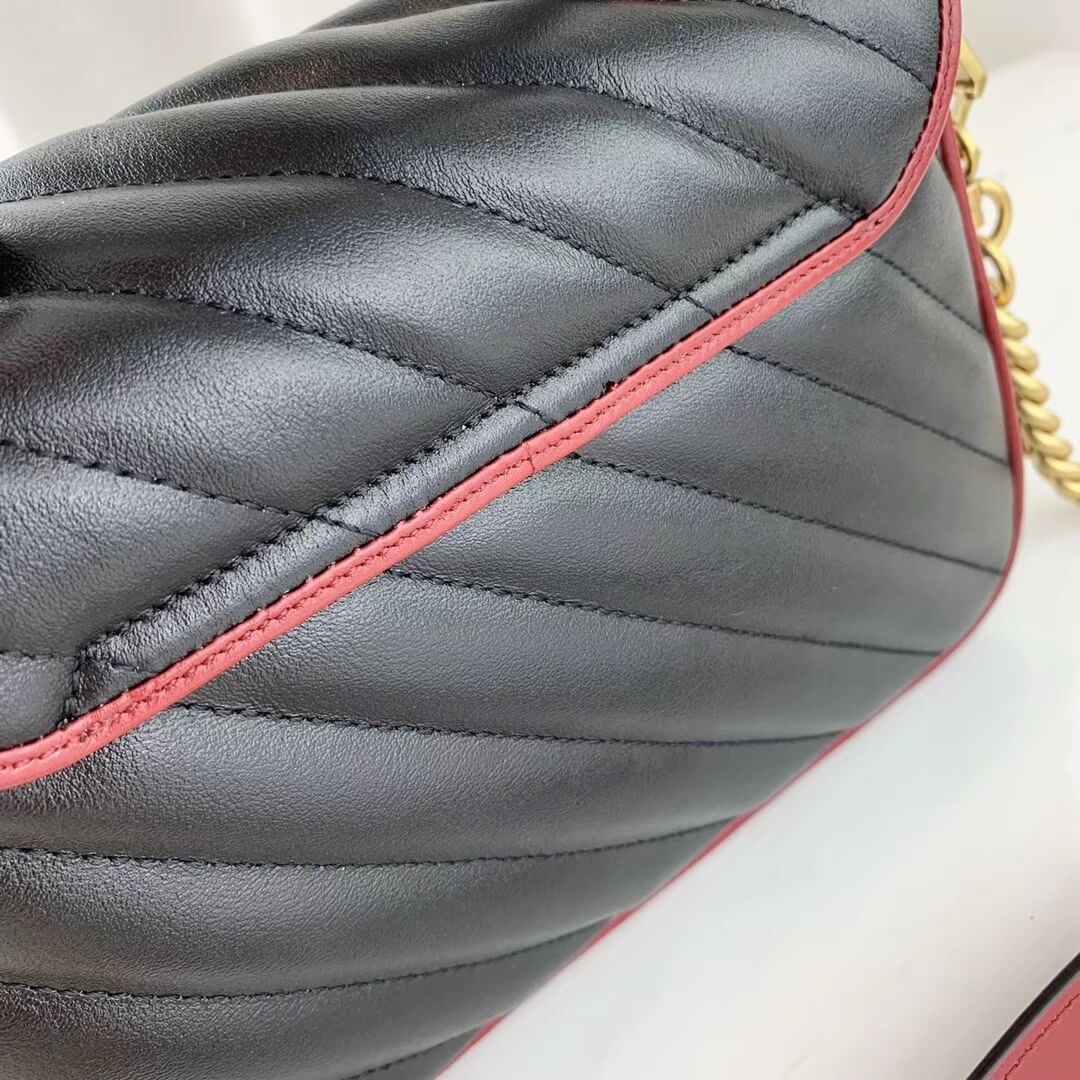 Gucci GG Marmont Mini Top Handle Bag 583571 Black