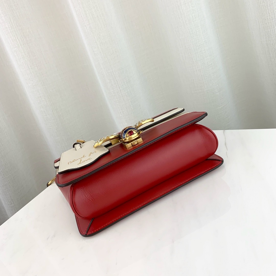 Gucci Queen Margaret Shoulder Bag 476542 Red/White