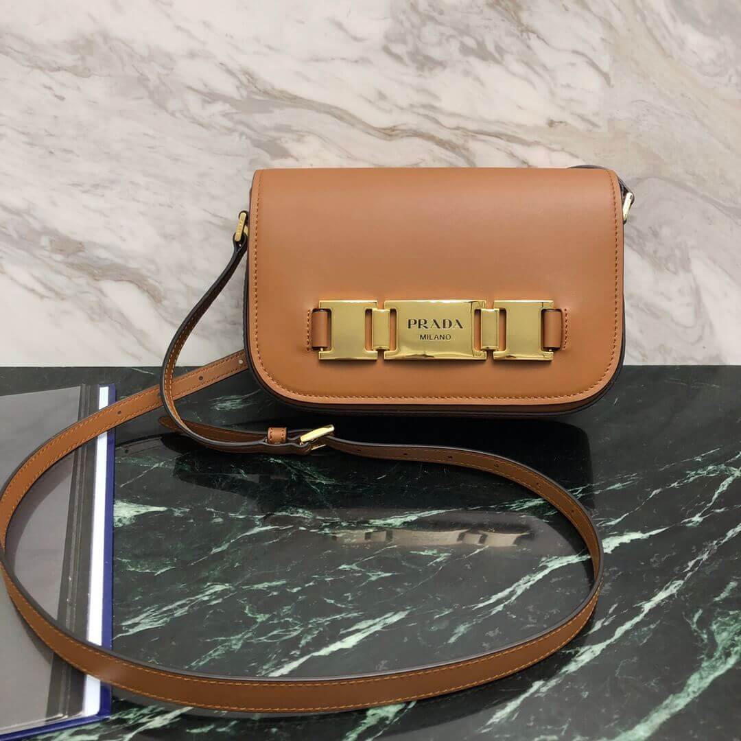 Prada Calf Leather Shoulder Bag 1BD244