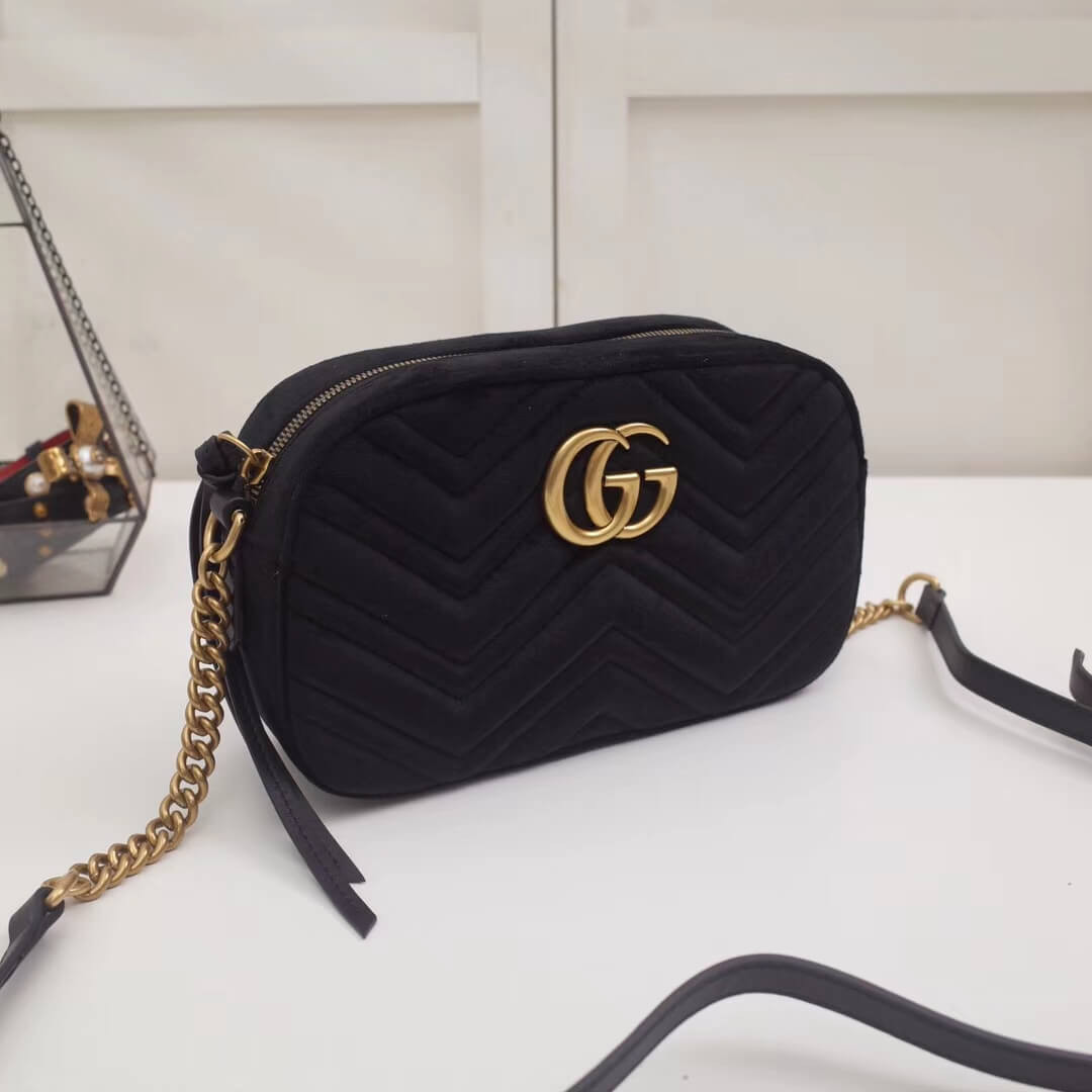 Gucci GG Marmont Velvet Small Shoulder Bag 447632