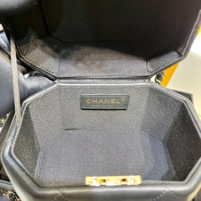 Chanel Lambskin Small Vanity Case AS2630 Black