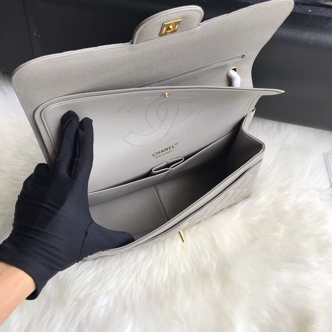 Chanel Caviar Calfskin 30cm Classic Flap Bag A01113