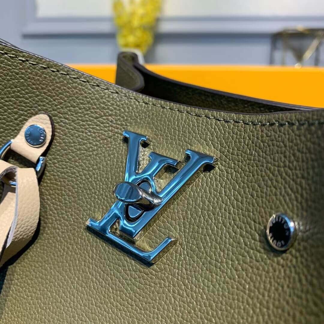 Louis Vuitton Calfskin Leather Lockme Bucket M55439