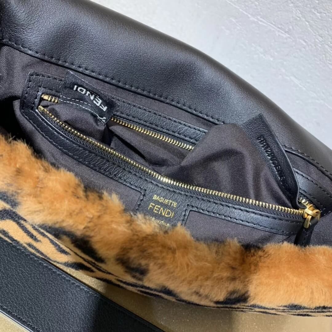 Fendi Sheepskin Baguette Bag 8BR600