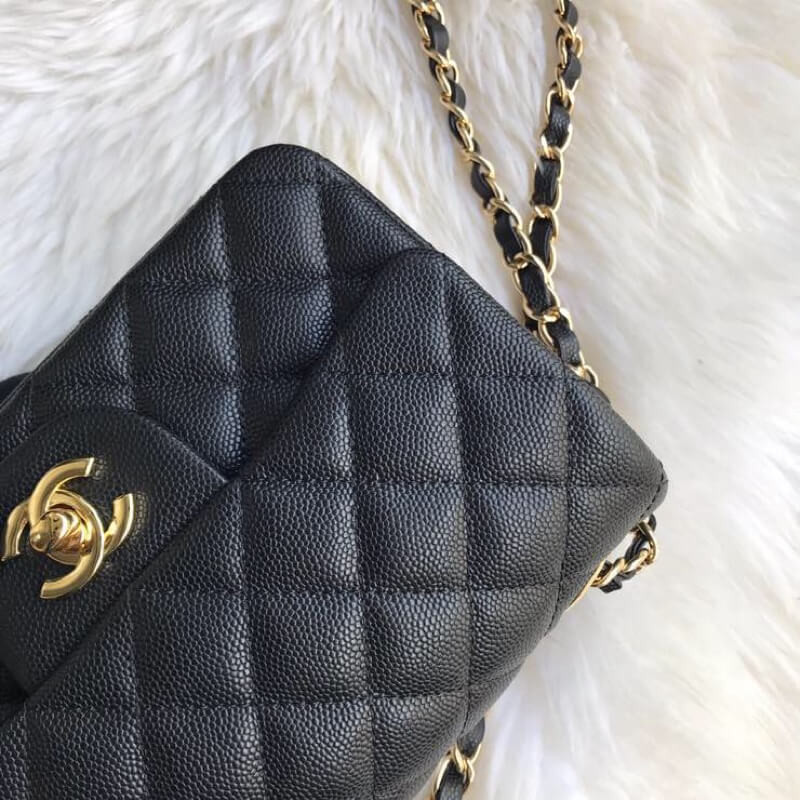 Chanel Caviar Calfskin 20cm Classic Flap Bag 1116 Black