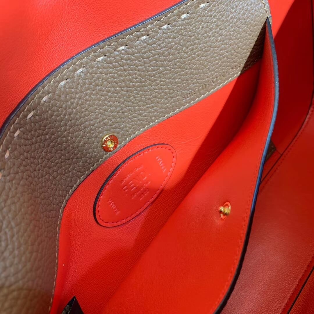 Fendi Grained Calfskin Baguette Large Bag 8BR771