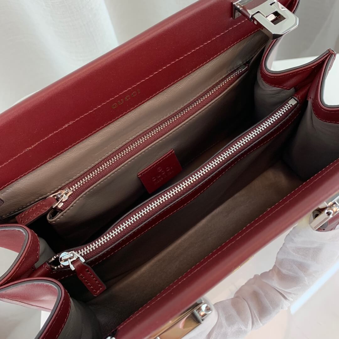 Gucci Zumi Smooth Leather Small Top Handle Bag 569712