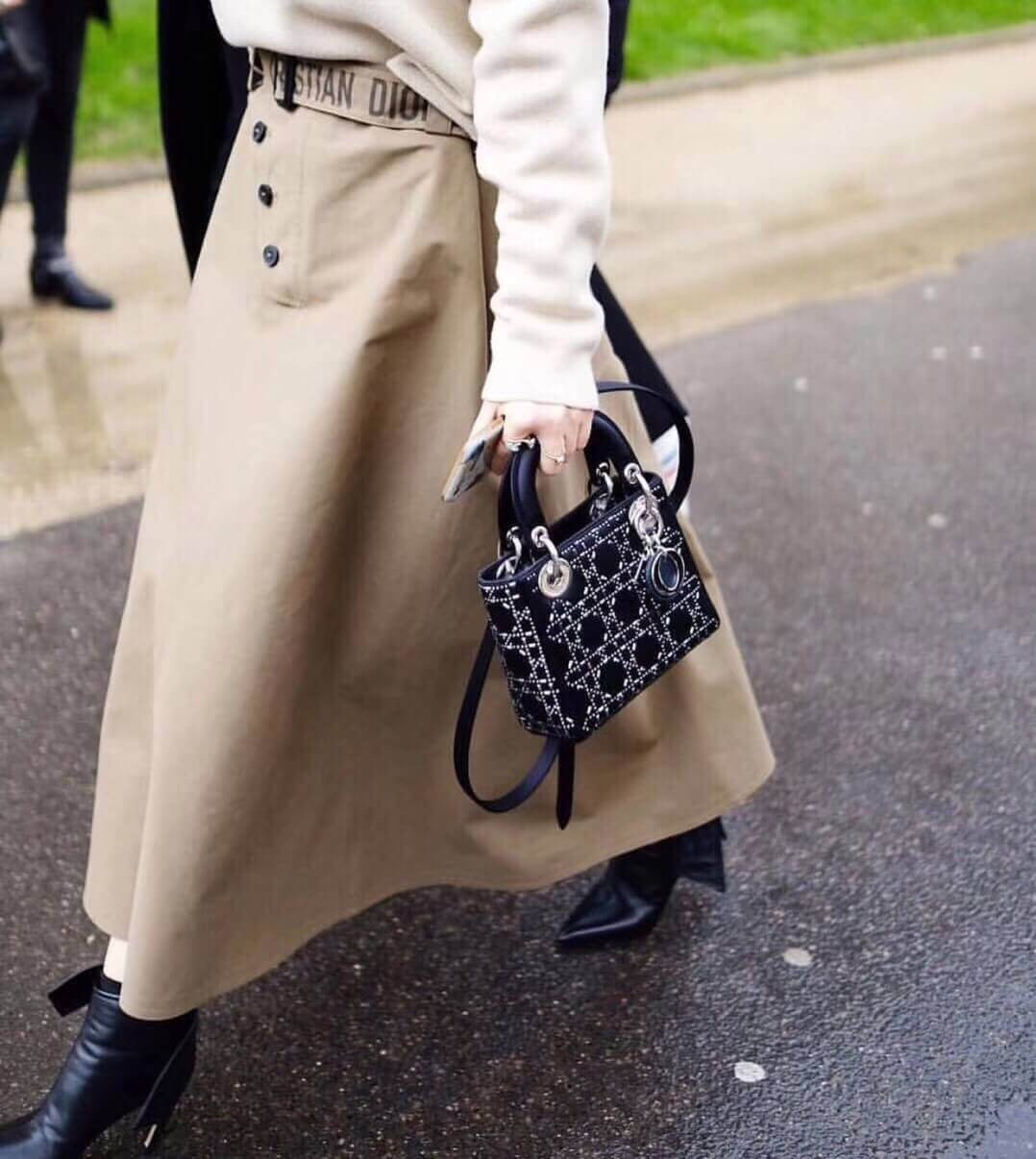 Christian Dior Rhinestones Mini Lady Dior Bag M0500