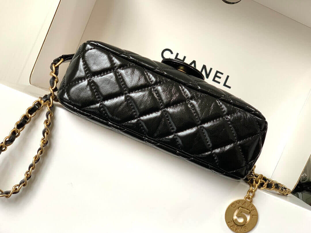 Chanel Small Hobo Bag in Shiny Crumpled Calfskin AS3710