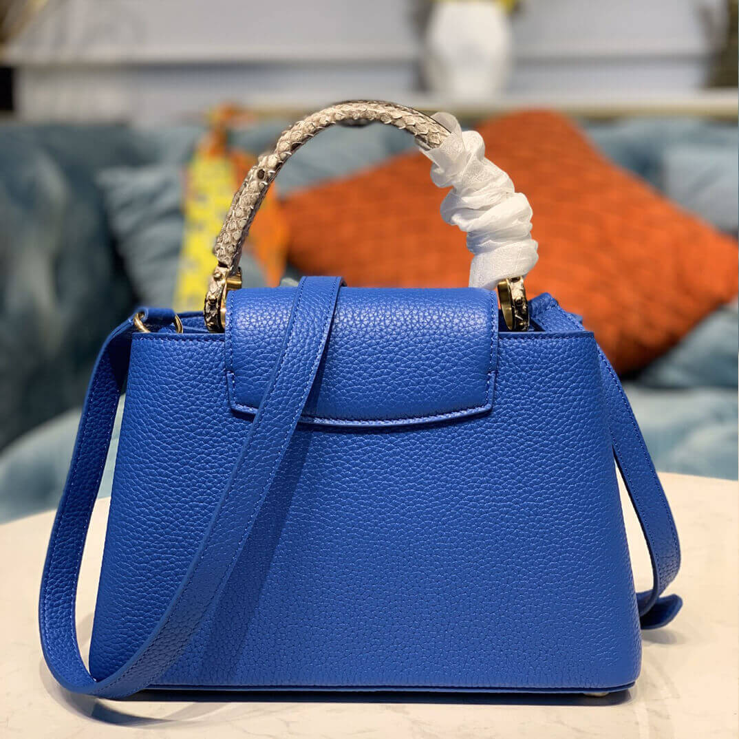 Louis Vuitton Taurillon and Python-skin Capucines BB N98387 N97980