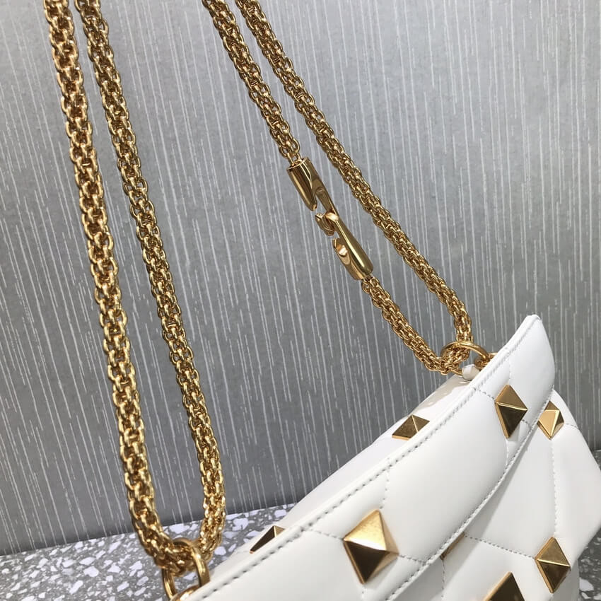 Valentino Roman Stud The Shoulder Bag In Nappa With Chain 1189S