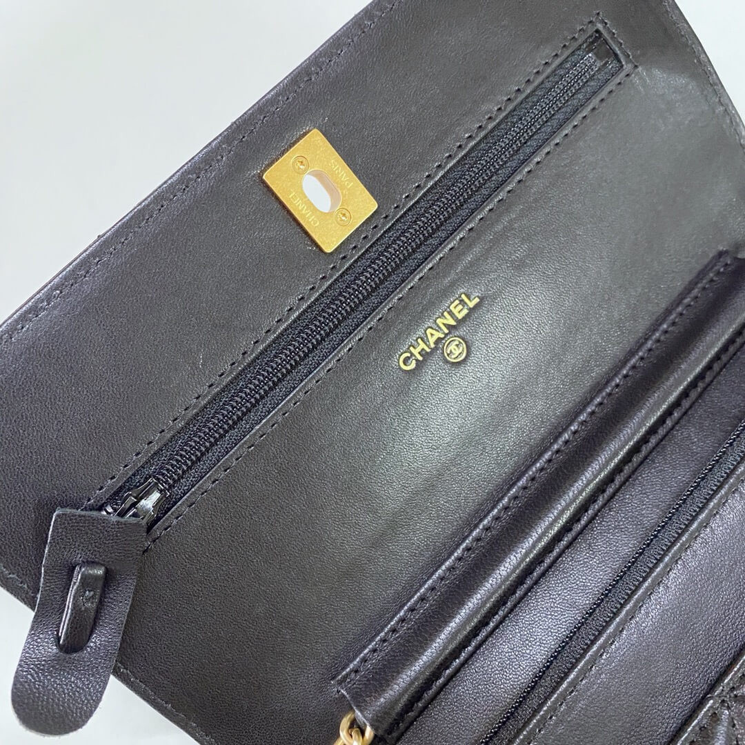 Chanel WOC With CC Details On Strap AP1450 in Lambskin