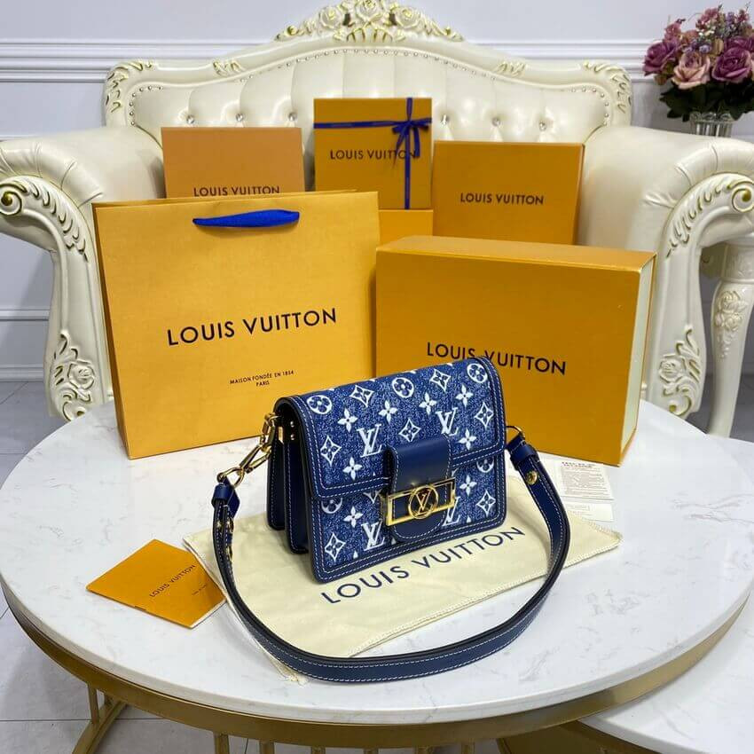 Louis Vuitton Monogram Denim Mini Dauphine M59716