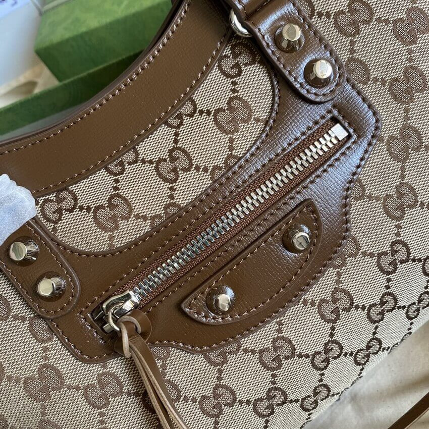 Gucci x Balenciaga GG Canvas City Bag 30cm 658598