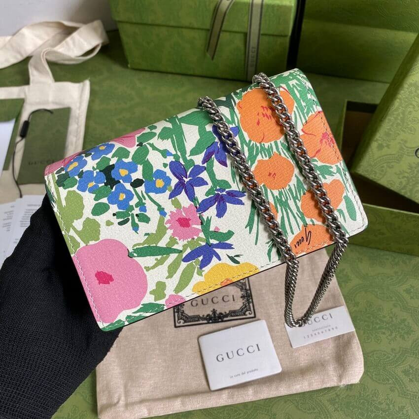 Gucci Dionysus Ken Scott Print Super Mini Bag 476432 Ivory