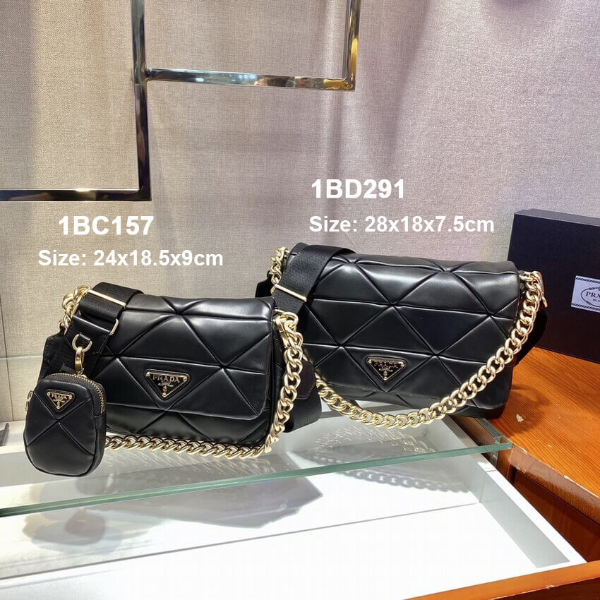 Prada System Lambskin Leather Patchwork Bag 1BD291