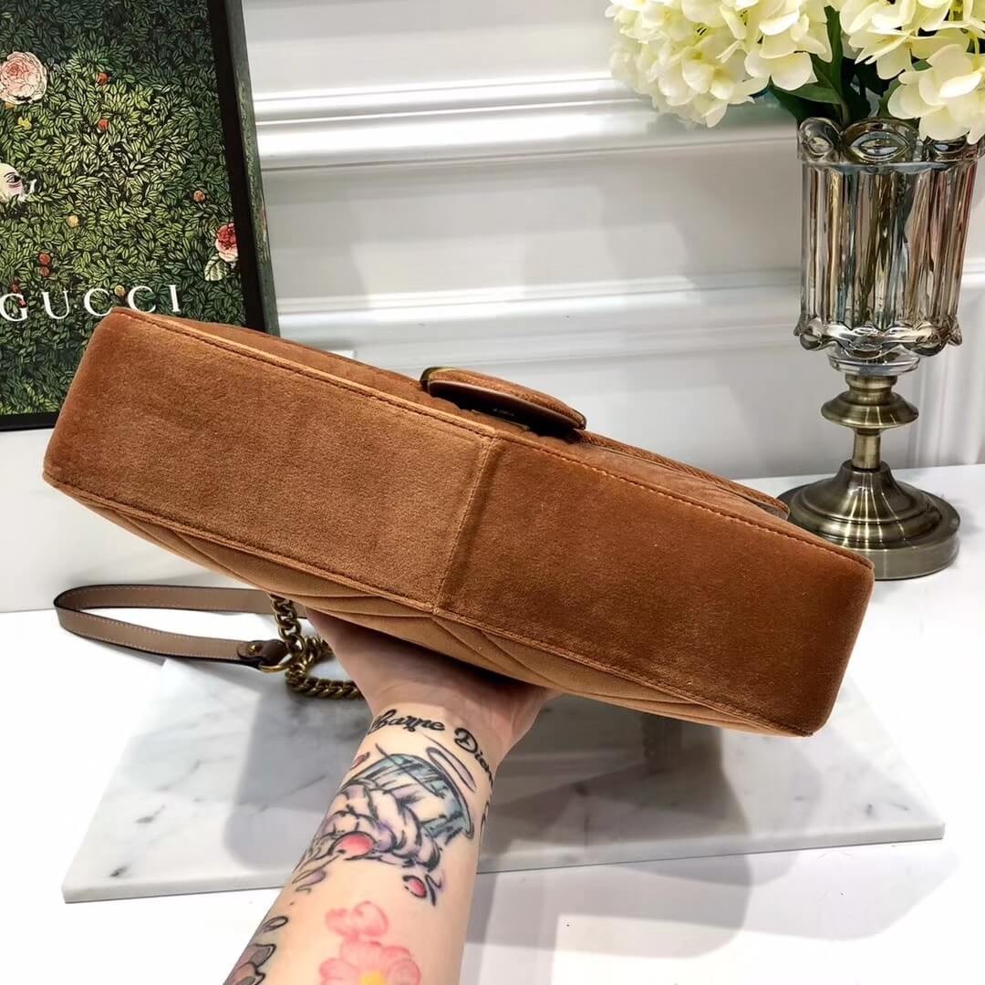 Gucci GG Marmont Medium Velvet Shoulder Bag 443496