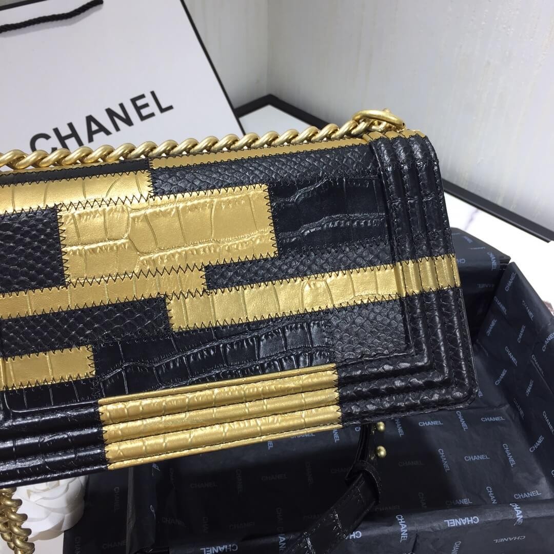 Chanel Small Boy Chanel Handbag A67085 Gold/Black