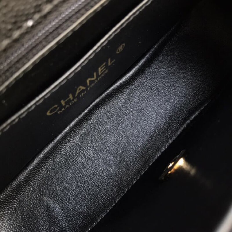 Chanel Caviar Calfskin 20cm Classic Flap Bag 1116 Black