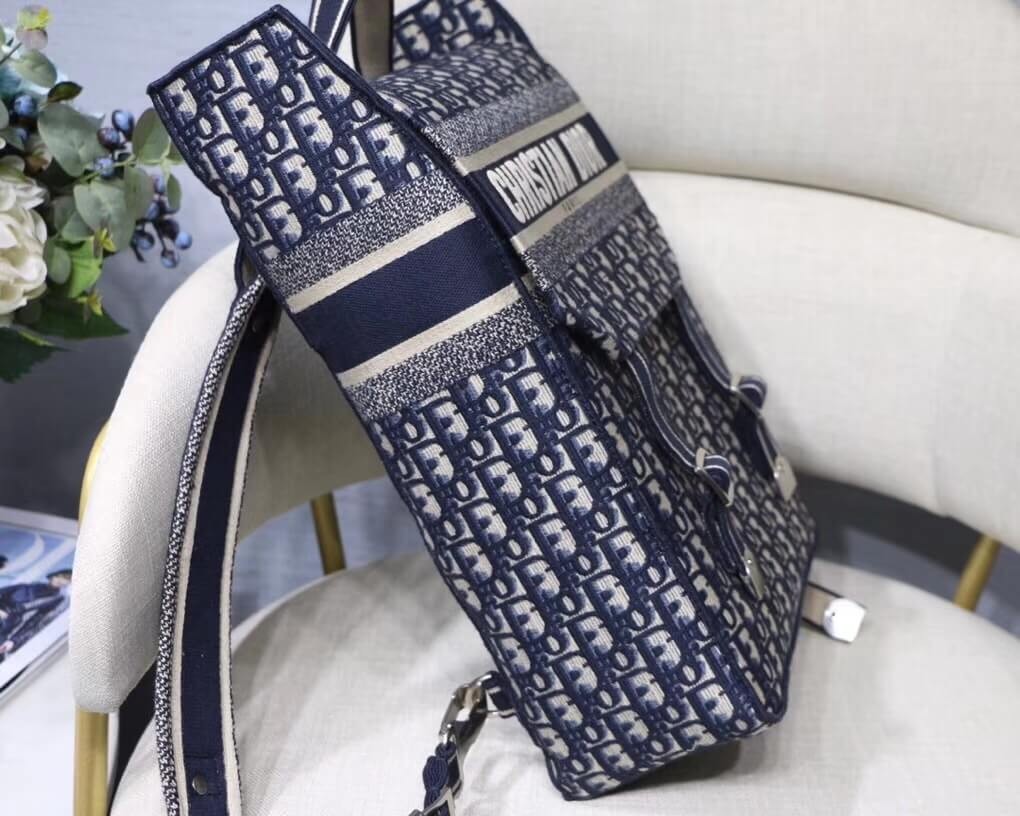 Christian Dior Embroidered Canvas Backpack M1293
