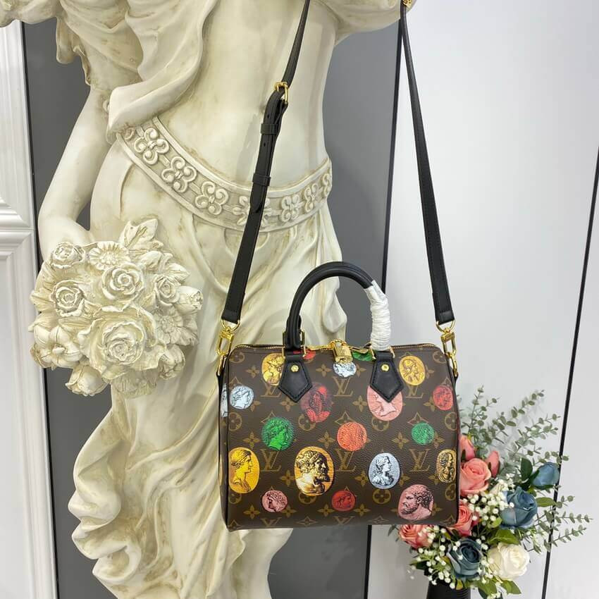 Louis Vuitton Monogram Cameo Printed Speedy Bandouliere 25 M45910