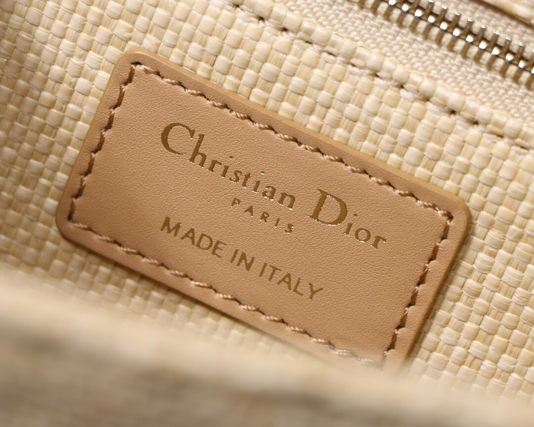 Christian Dior 30 Montaigne Bag Natural Cannage Raffia M9203