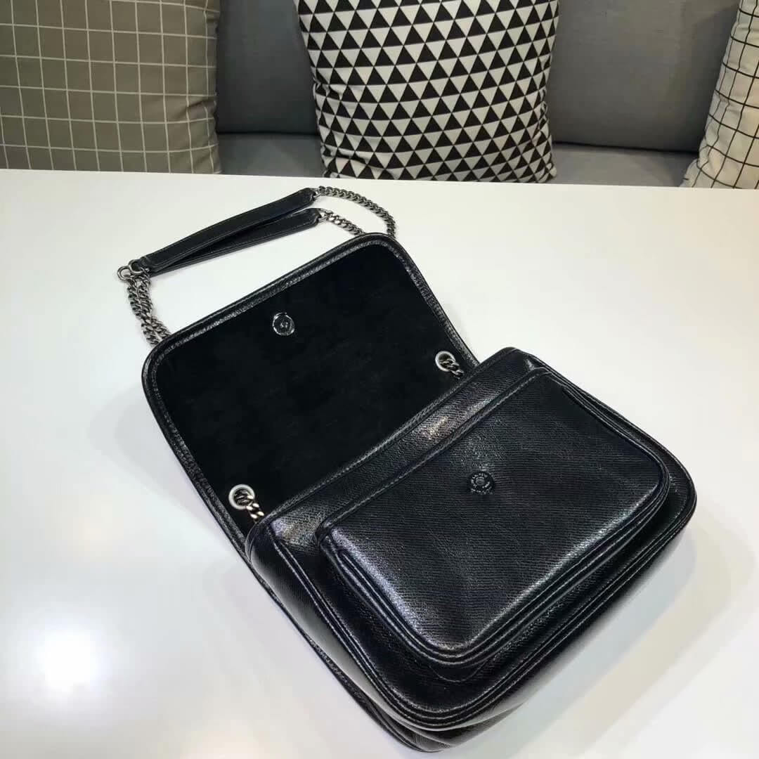 Saint Laurent Niki Baby In Metallic Leather 533039