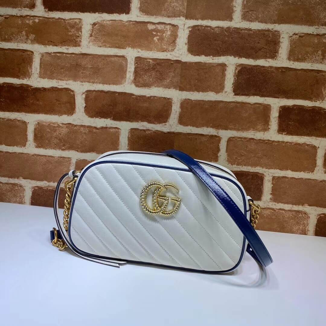 Gucci GG Marmont Small Shoulder Bag 447632 White