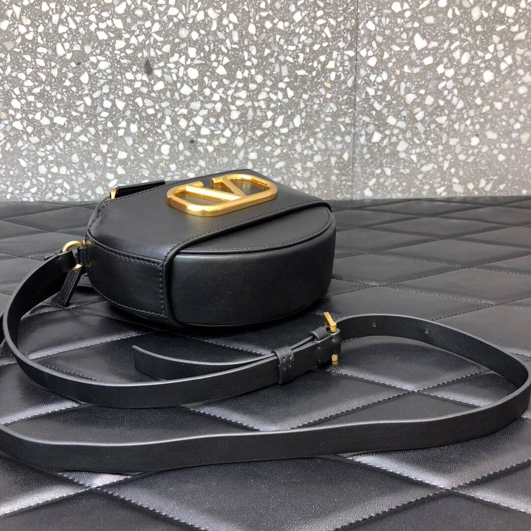 Valentino 'VLOGO' Leather Round Crossbody Bag A0088