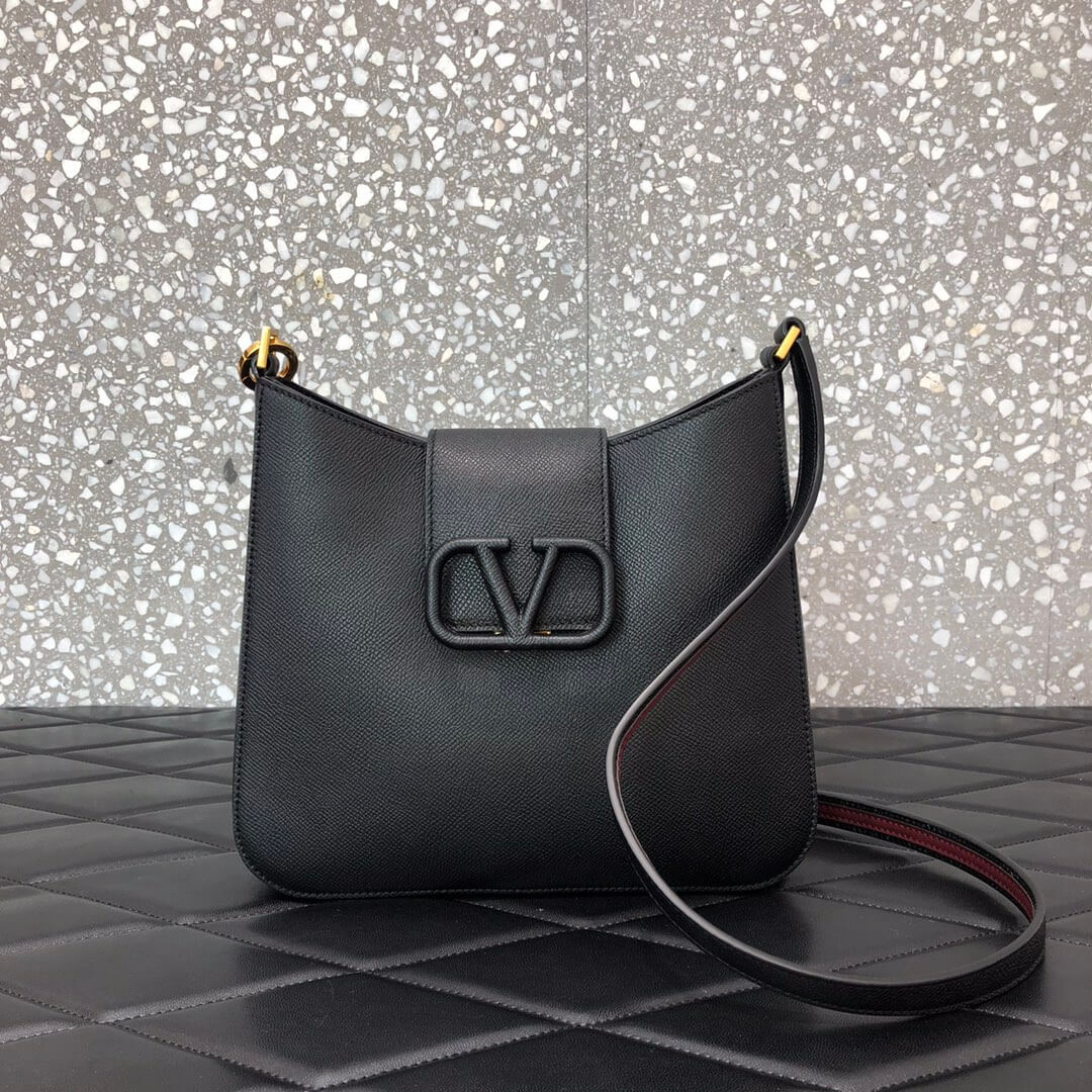 Valentino V-Sling Small Grained-Leather Shoulder Bag 0017