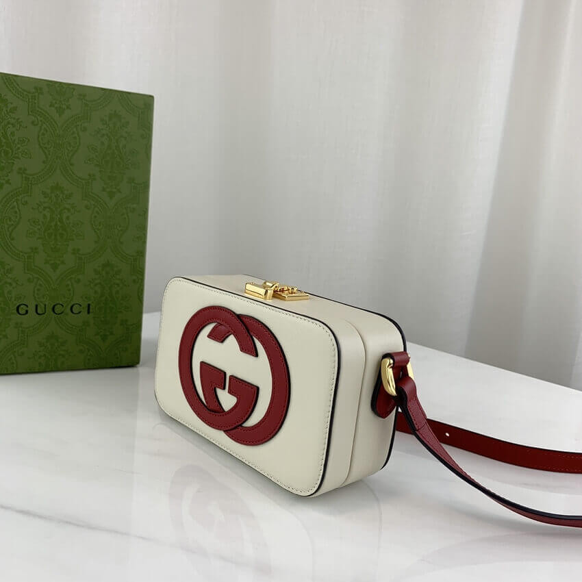 Gucci Interlocking G Mini Bag in White Leather 658230